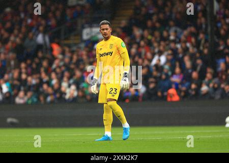 London, Großbritannien. August 2024. Alphonse Areola (23) von West Ham United während des Spiels Crystal Palace FC gegen West Ham United FC English Premier League im Selhurst Park, London, England, Vereinigtes Königreich am 24. August 2024 Credit: Every Second Media/Alamy Live News Stockfoto