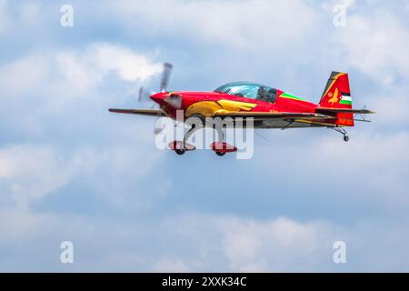 Die Royal Jordanian Falcons kamen bei der RAF Fairford an, um bei der Royal International Air Tattoo 2024 aufzutreten. Stockfoto