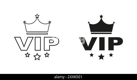 VIP-Symbol. Illustration der sehr wichtigen Person oder Priorität als einfaches Vektorzeichen trendiges Symbol für Design und Websites, Präsentation oder Mobile Stock Vektor