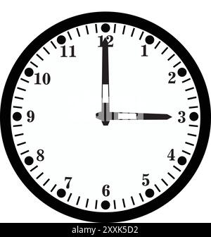 Vektorüberwachung Um 3:00 Uhr Stock Vektor