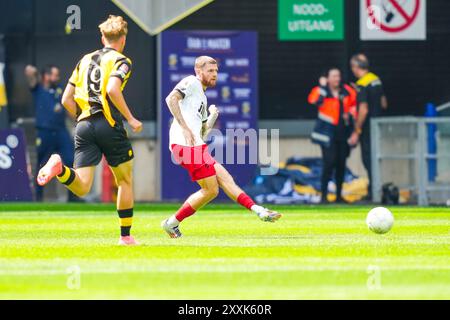 Arnhem - Django Warmerdam von Excelsior Rotterdam während des dritten Spiels der Keuken Kampioen Divisie Saison 2024/2025. Das Spiel findet am 25. August 2024 im GelreDome in Arnheim, Niederlande, zwischen Vitesse Arnhem und Excelsior Rotterdam statt. (VK Sportphoto/Danny de Groot) Stockfoto