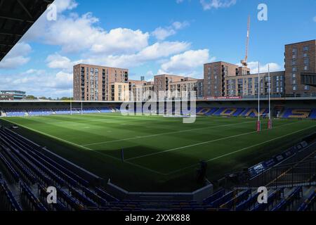 Wimbledon, Großbritannien. August 2024. Eine allgemeine Ansicht des Cherry Red Records Stadions vor dem Spiel London Broncos vs Leigh Leopards in Plough Lane, Wimbledon, Großbritannien, 25. August 2024 (Foto: Izzy Poles/News Images) in Wimbledon, Großbritannien am 25. August 2024. (Foto: Izzy Poles/News Images/SIPA USA) Credit: SIPA USA/Alamy Live News Stockfoto