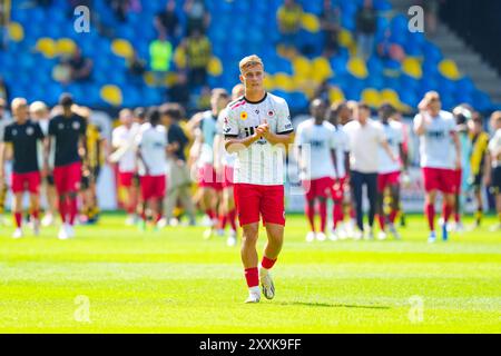 Arnhem - Noah Naujoks aus Excelsior Rotterdam während des dritten Spiels der Keuken Kampioen Divisie Saison 2024/2025. Das Spiel findet am 25. August 2024 im GelreDome in Arnheim, Niederlande, zwischen Vitesse Arnhem und Excelsior Rotterdam statt. (VK Sportphoto/Danny de Groot) Stockfoto