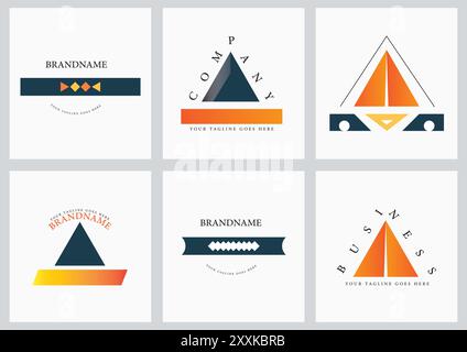 Moderne Geometrische Logokollektion Stock Vektor