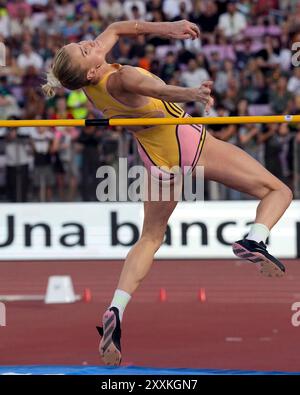 Lausanne, Schweiz. August 2024. Leichtathletik, Diamond League Lausanne 2024, Athletissimma Lausanne 2024, Lausanne, Hochsprung Eleanor Patterson Australien FotoCopyright Chai von der Laage/Randy Credit: dpa/Alamy Live News Stockfoto