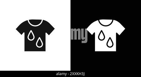 Weichmacher Kleidung Schmutz Symbol Logo Vektor Umriss in schwarz-weiß Farbe Stock Vektor