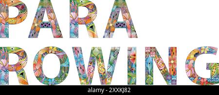 Handgemalte Kunst. Handgezeichnete Illustrationsworte Para Ruwing für T-Shirt und andere Dekoration Stock Vektor