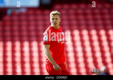 Oakwell Stadium, Barnsley, England - 24. August 2024 Sam Cosgrove of Barnsley - während des Spiels Barnsley gegen Northampton Town, Sky Bet League One, 2024/25, Oakwell Stadium, Barnsley, England - 24. August 2024 Credit: Arthur Haigh/WhiteRosePhotos/Alamy Live News Stockfoto