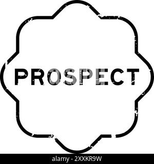 Grunge schwarzer Prospect Wort Gummisiegelstempel auf weißem Hintergrund Stock Vektor