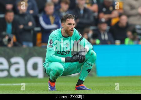 José Sá von Wolverhampton Wanderers sieht beim Premier League-Spiel Wolverhampton Wanderers gegen Chelsea in Molineux, Wolverhampton, Großbritannien, 25. August 2024 (Foto: Gareth Evans/News Images) Stockfoto