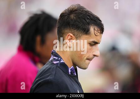 Barcelona, Spanien. August 2024. Während des Spiels La Liga EA Sports zwischen dem FC Barcelona und dem Athletic Club spielte er am 24. August 2024 im Stadion Lluis Companys in Barcelona, Spanien. (Foto: Bagu Blanco/PRESSINPHOTO) Credit: PRESSINPHOTO SPORTS AGENCY/Alamy Live News Stockfoto