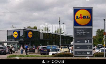 Ein lidl-Laden im Norden von Peterborough, Cambridgeshire Stockfoto