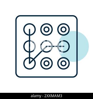 Symbol für Mustervektor sperren. Handeingabe des Smartphonesymbols. Sicherheitsschild. Diagrammsymbol für Ihr Website-Design, Logo, App, UI Stock Vektor