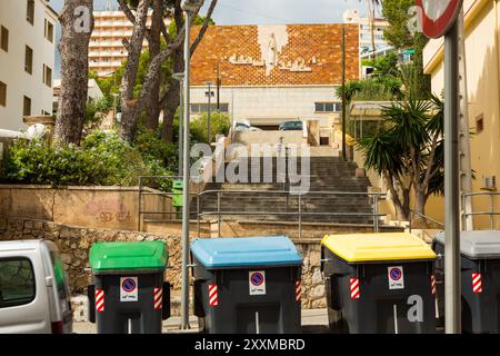 Treppenstraße in Sant Augusti, Mallorca Stockfoto