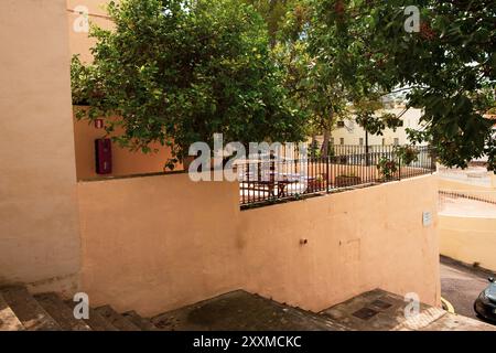 Treppenstraße in Sant Augusti, Mallorca Stockfoto