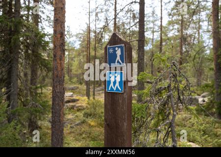 Ounasvaara Nature Trail, Rovaniemi, Lappland, Finnland Stockfoto