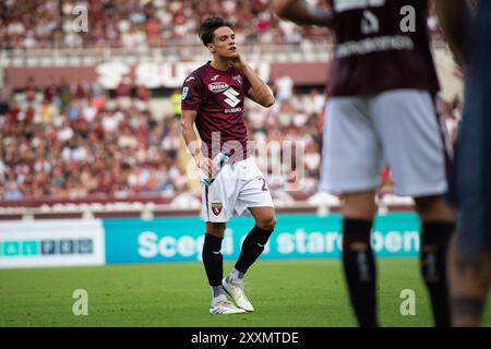 Torino, Italien. August 2024. Ricci während des Fußballspiels der Serie A zwischen Torino und Atalanta im Stadio Olimpico Grande Torino in Turin, Nordwesten Italiens - Sonntag, 25. August 2024. Sport - Fußball . (Foto: Matteo Arnoul/Lapresse) Credit: LaPresse/Alamy Live News Stockfoto