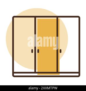 Schrankvektorsymbol. Diagrammsymbol für Möbel, Website- und Apps-Design, Logo, App, UI Stock Vektor