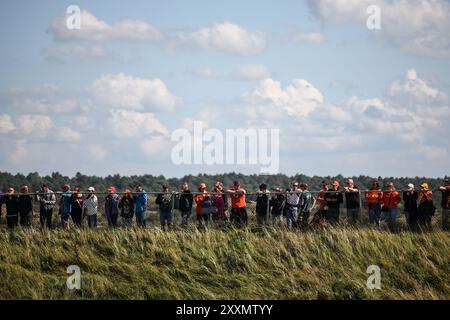 Zuschauer, Fans beim Formel 1 Heineken Dutch Grand Prix 2024, 15. Runde der Formel 1 Weltmeisterschaft 2024 vom 23. Bis 25. August 2024 auf dem Circuit Zandvoort in Zandvoort, Niederlande Stockfoto