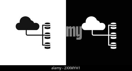 Cloud-Datenbank-Symbol Vektor-Logo Set Collection oder Bundle Pack-Gruppe Stock Vektor