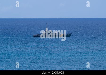 Karibik 9-3-2007 Simpson Bay, Saint Martin Patrouillenschiff P 812 Poema in der Simpson Bay am Ufer von Saint Martin Stockfoto