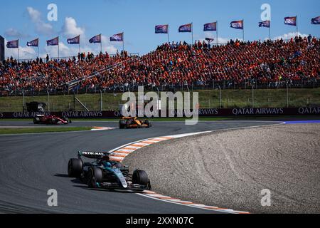 63 RUSSELL George (gbr), Mercedes AMG F1 Team W15, Action beim Formel 1 Heineken Dutch Grand Prix 2024, 15. Runde der Formel 1 Weltmeisterschaft 2024 vom 23. Bis 25. August 2024 auf dem Circuit Zandvoort, in Zandvoort, Niederlande Stockfoto