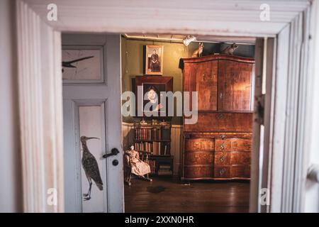 Das Innere des Anchers Hus, der Heimat der dänischen Maler Michael und Anna Ancher in Skagen, Dänemark Stockfoto