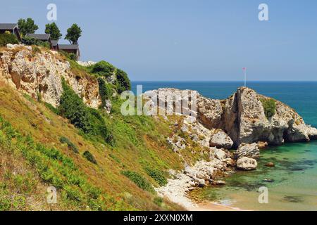 Rocky Coast und Meer. Balibey, Sile, Istanbul, Türkei Stockfoto