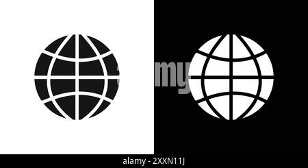 Globe Icon Vector Logo Set Kollektion oder Bundle Pack Gruppe Stock Vektor