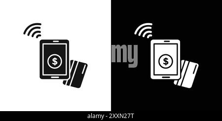 NFC Wireless Payment Symbol Vector Logo Set Collection oder Bundle Pack Group Stock Vektor