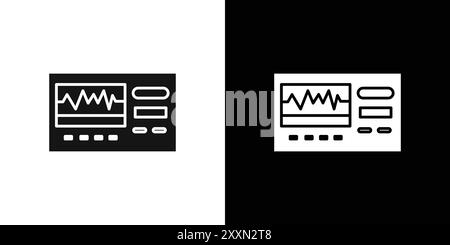 Tragbare Elektrokardiogramm-Symbol-Vektor-Logo-Set-Sammlung oder Bündelpackung Stock Vektor