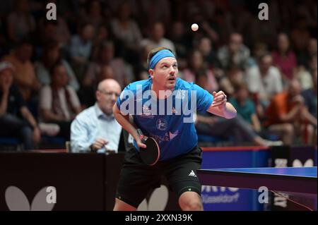 TTBL Borussia Düsseldorf - ASC Grünwettersbach am 25.08.2024 im ARAG CenterCourt in Düsseldorf Ricardo Walther ( Grünwettersbach ) Foto: Revierfoto Credit: ddp Media GmbH/Alamy Live News Stockfoto