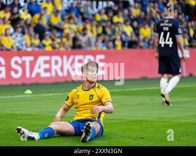 Broendby, Dänemark. November 2023. Broendby's Mathias Kvistgaarden während des Superliga-Spiels zwischen Broendby IF und Randers FC am Sonntag, den 25. August 2024, im Broendby Stadium. (Foto: Claus Bech/Ritzau Scanpix) Credit: Ritzau/Alamy Live News Stockfoto