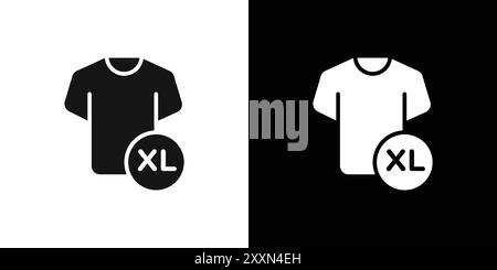 XL Shirt Size Symbol Vektor Logo Set Kollektion oder Paket Gruppe Stock Vektor