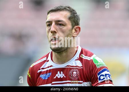 Wigan, Großbritannien. August 2024. Jake Wardle of Wigan Warriors während des Spiels der Betfred Super League Runde 23 Wigan Warriors gegen Hull FC im DW Stadium, Wigan, Großbritannien, 25. August 2024 (Foto: Cody Froggatt/News Images) in Wigan, Großbritannien am 25.08.2024. (Foto: Cody Froggatt/News Images/SIPA USA) Credit: SIPA USA/Alamy Live News Stockfoto