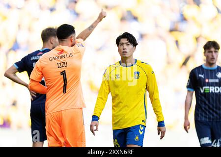 Broendby, Dänemark. November 2023. Broendby's Yuito Suzuki während des Superliga-Spiels zwischen Broendby IF und Randers FC im Broendby Stadium am Sonntag, den 25. August 2024. (Foto: Claus Bech/Ritzau Scanpix) Credit: Ritzau/Alamy Live News Stockfoto