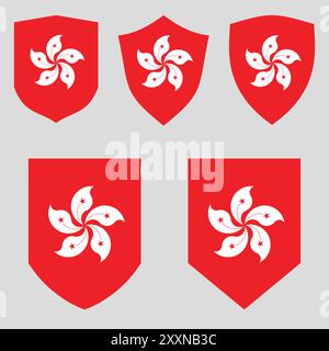 Symbol für Flaggeneinstellung im Shield Frame Stock Vektor