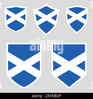 Symbol für Flaggeneinstellung im Shield Frame Stock Vektor