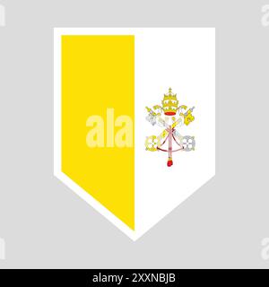 Symbol für Flaggeneinstellung im Shield Frame Stock Vektor