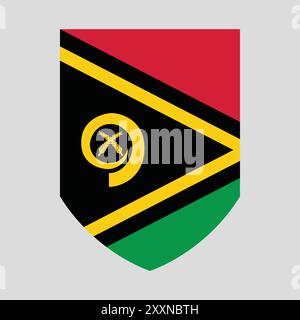 Symbol für Flaggeneinstellung im Shield Frame Stock Vektor