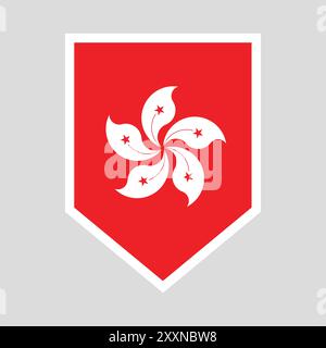 Symbol für Flaggeneinstellung im Shield Frame Stock Vektor