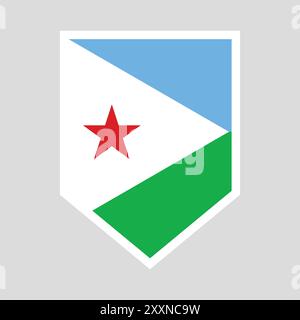 Symbol für Flaggeneinstellung im Shield Frame Stock Vektor