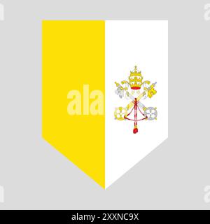 Symbol für Flaggeneinstellung im Shield Frame Stock Vektor