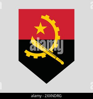 Symbol für Flaggeneinstellung im Shield Frame Stock Vektor