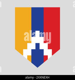 Symbol für Flaggeneinstellung im Shield Frame Stock Vektor