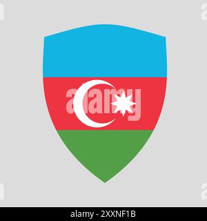 Symbol für Flaggeneinstellung im Shield Frame Stock Vektor
