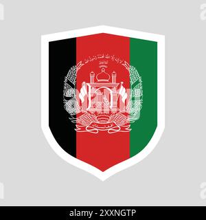 Symbol für Flaggeneinstellung im Shield Frame Stock Vektor