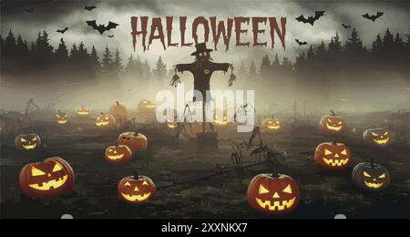 Genieße eine Fang-tastische Halloween-Feier! Stock Vektor