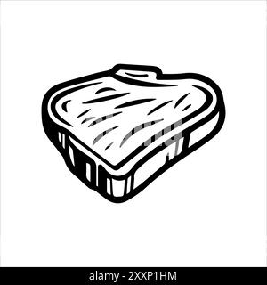 steaksymbol oder modernes Liniensymbol. Vektorgrafik und Ikonendesign mit auffälligen Konturen. Schwarz-weiß Pixel Perfect minimalistisches Symbol isoliert weiß Stock Vektor