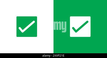 Überprüfen Sie das Schild Symbol Schwarzer Linie Art Vektor in schwarz-weiß Umrisse Set Collection Sign Stock Vektor